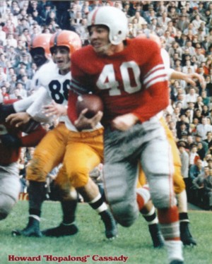 Howard "Hopalong" Cassady unsigned Ohio State Buckeyes 8x10 Photo (Heisman-Red Jersey)