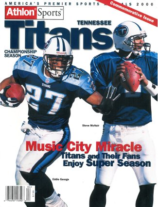 Steve McNair unsigned Tennessee Titans 2000 Pro Football Championship Season Commemorative Issue Magazine w/ George