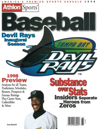 Fred McGriff unsigned Tampa Bay Devil Rays Athlon Sports 1998 MLB Baseball Preview Magazine