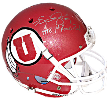 Kevin Dyson signed Utah Utes Red TB Full Size Schutt Replica Helmet #1 1998 1st Round Pick!