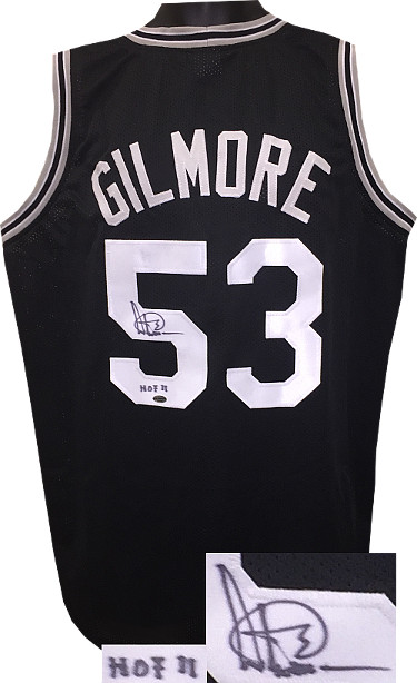 Artis Gilmore signed Black TB Custom Stitched Basketball Jersey HOF 11 XL- Leaf Hologram