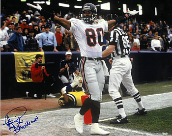 Andre Rison signed Atlanta Falcons 16X20 Photo Bad Moon (TD Celebration)