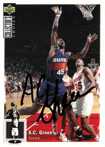 AC Green signed Phoenix Suns 1994-95 Upper Deck Collector's Choice Basketball Trading Card #145