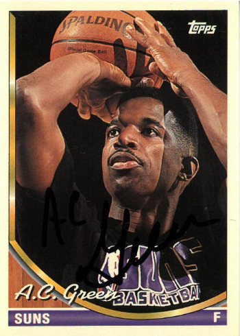 AC Green signed Phoenix Suns 1994-95 Topps Basketball Trading Card #227