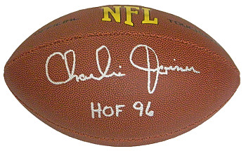 Charlie Joiner signed Wilson Full Size NFL Composite Football HOF 96 (Gold logo-silver sig) (San Diego Chargers)