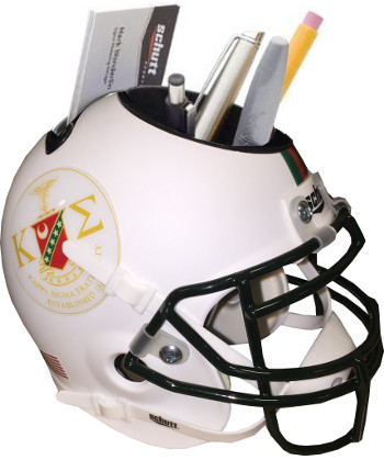 Kappa Sigma Fraternity Logo White Schutt Football Mini Helmet Desk Caddy