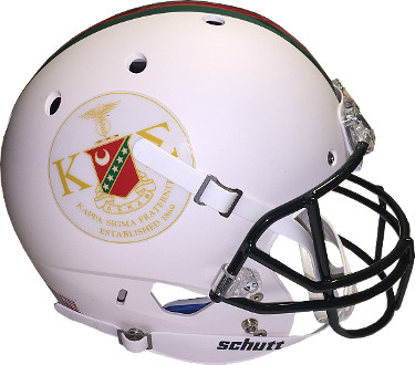Kappa Sigma Fraternity Logo White Matte Schutt Full Size Replica Football Helmet