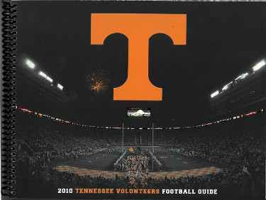 Tennessee Volunteers 2010 College Football Official Media Guide/Program- excellent condition