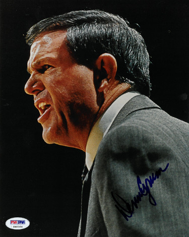 Denny Crum signed Louisville Cardinals Coaching 8x10 Photo - PSA Hologram