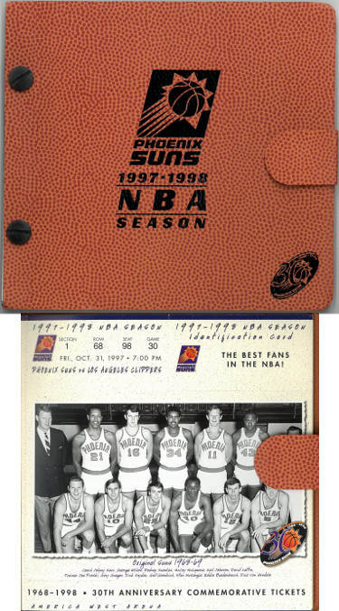 1997/98 Phoenix Suns NBA Basketball 30th Anniversary Season Ticket Album (full set Unused)