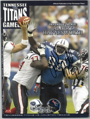 Albert Haynesworth signed Tennessee Titans Gameday Full Program 12/11/2005- JSA Hologram #AA38290