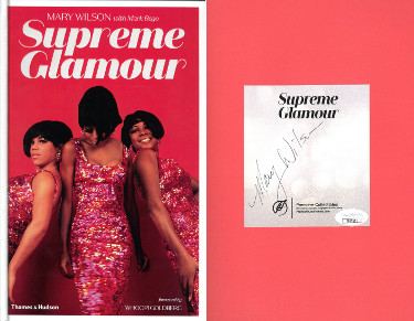 Mary Wilson signed "Supreme Glamour" Hardcover Bookplate First Edition Book JSA Hologram (The Supremes/Motown)