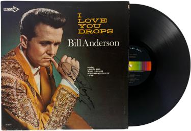 Bill Anderson signed 1966 I Love Your Drops Album Cover/LP/Vinyl Record- JSA