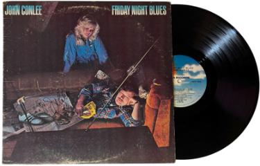 John Conlee signed 1980 Friday Night Blues Album Cover/LP/Vinyl Record- JSA #GG08484