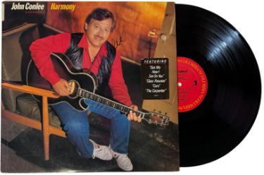John Conlee signed 1986 Harmony Album Cover/LP/Vinyl Record- JSA #GG08489