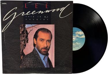 Lee Greenwood signed 1988 This Is My Country Album Cover/LP/Vinyl Record- JSA