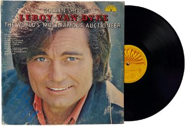 Leroy Van Dyke signed 1974 Golden Hits Album Cover/LP/Vinyl Record- JSA #GG08452 (cover wear)