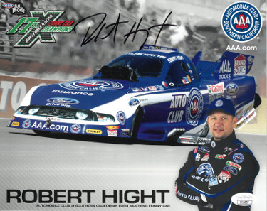 Robert Hight signed Southern California Funny Car NHRA 8x10 Photo- JSA #II11057 (Ford Mustang)