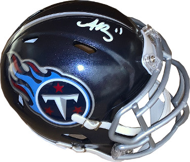 AJ (A.J.) Brown signed Tennessee Titans Navy Speed Mini Helmet #11- JSA Witnessed