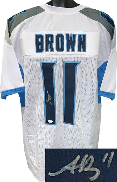 AJ (A.J.) Brown signed White Custom Stitched Pro Style Football Jersey #11 XL- JSA Witnessed