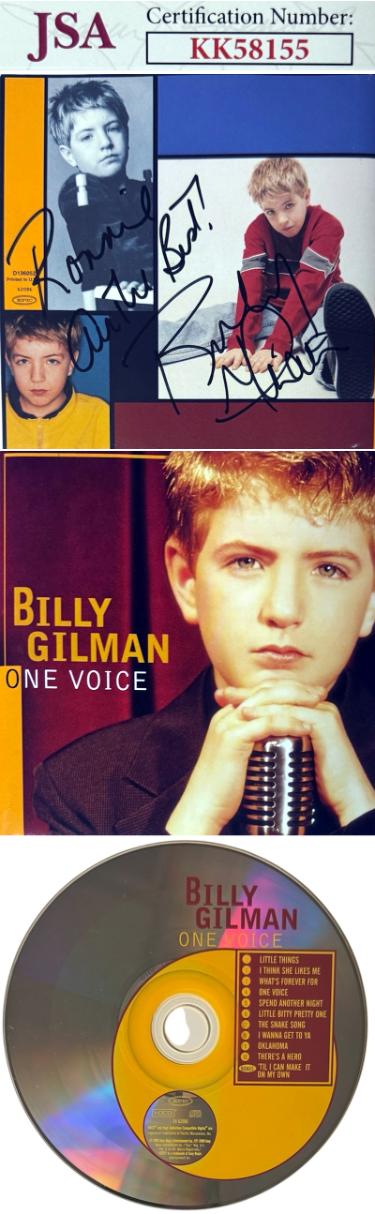 Billy Gilman signed 2000 One Voice Album Booklet Back Cover w/ CD Ronnie All The Best- JSA #KK58155