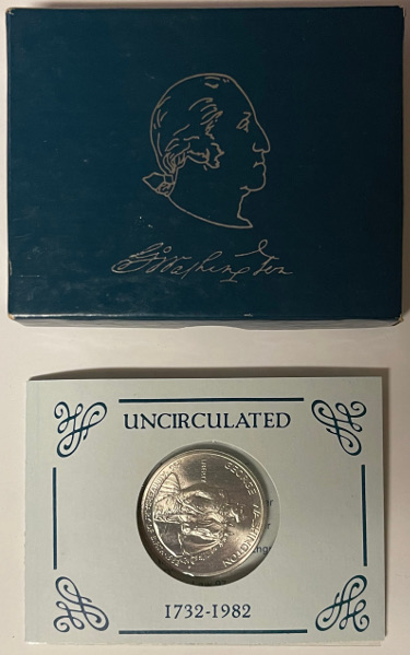 1732-1982-S Proof George Washington Commemorative 90% Silver Half Dollar Box/COA 50C UNC