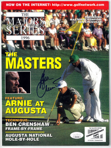 Ben Crenshaw signed The Major Series The Masters Full Magazine 1996- JSA #EE63330 (no label)