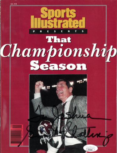 Gene Stallings signed Alabama Crimson Tide 1992 National Championship SI Sports Illustrated Magazine To Joshua- JSA #AC92264