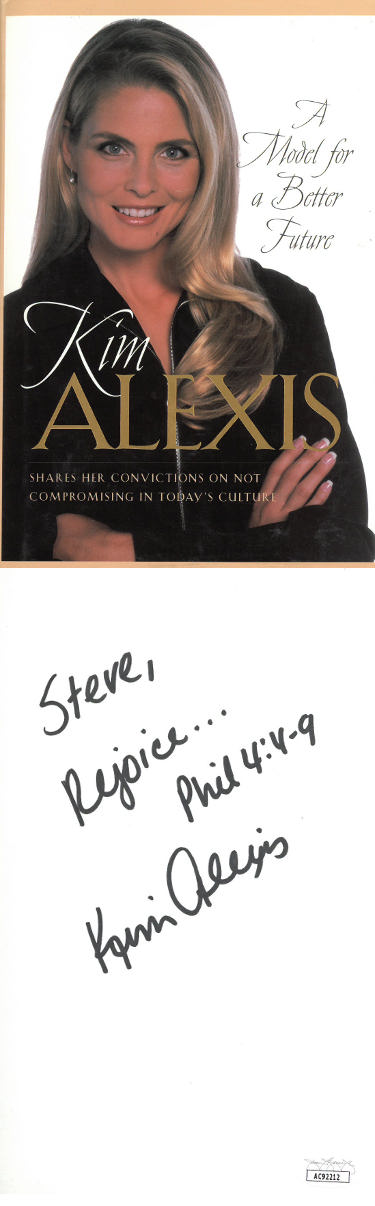 Kim Alexis signed A Model For A Better Future Hardcover Book  To Steve- JSA #AC92212