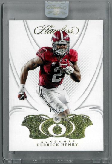 Derrick Henry 2019 Panini Flawless Collegiate Diamond Rookie Card (RC) #30- 15/20 (Alabama Crimson Tide)