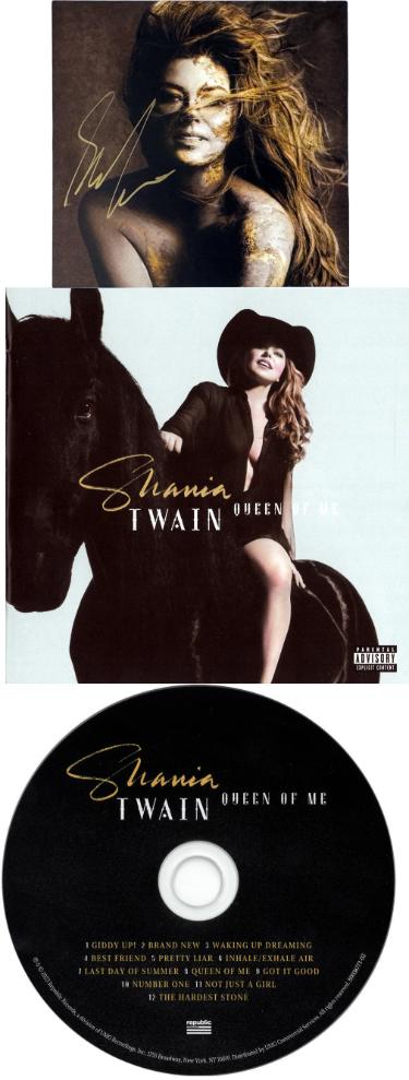Shania Twain signed 2023 Queen of Me Art Card with Album Cover Booklet & CD� COA (Country/Pop)