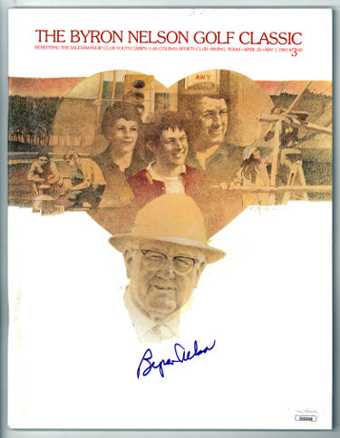 Byron Nelson signed 1983 Byron Nelson Golf Classic Program- JSA #EE63408