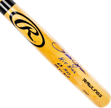 Pete Rose signed Rawlings Blonde Pro Model Bat w/ triple insc: Hit King/63 NL ROY/73 NL MVP- JSA Witnessed (Cincinnati Reds)