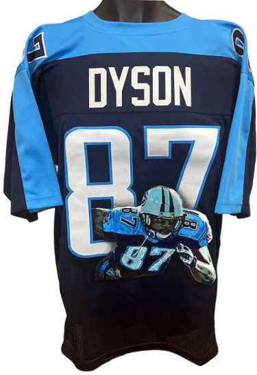Kevin Dyson Tennessee Hand Painted 1/1 Custom Stitched Pro Style TB Football Jersey #87 XL