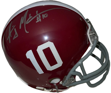 AJ (A.J) McCarron signed Alabama Crimson Tide Riddell #10 Mini Helmet- COA (2X National Champ)