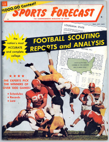 1959 Sports Illustrated Forecast Magazine Scouting & Analysis- LSU/Alabama