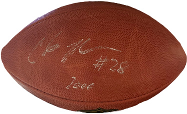 Chris Johnson signed Official NFL New Duke Football #28 2006 insc- PSA #2N73534 (Tennessee Titans)