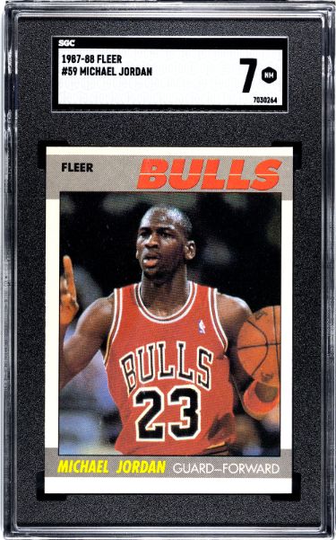 Michael Jordan 1987-88 Fleer Card #59- SGC Graded 7 NM (2nd Year/Chicago Bulls)