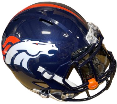 Denver Broncos Riddell Speed FS Rep Helmet w/ Custom Eye Shield Visor- No Box