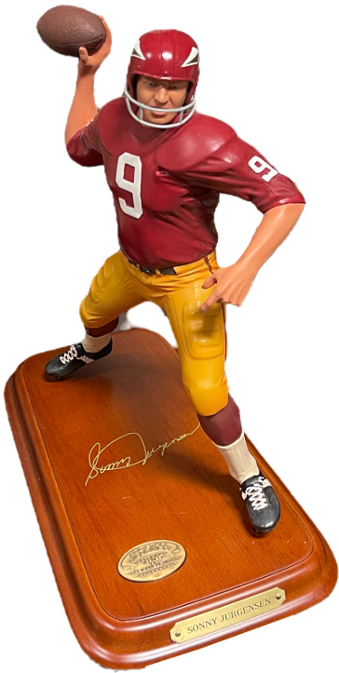 Sonny Jurgensen Washington TB All Star Football Figurine/Statue 8.5 - Danbury Mint COO  PRISTINE/RARE