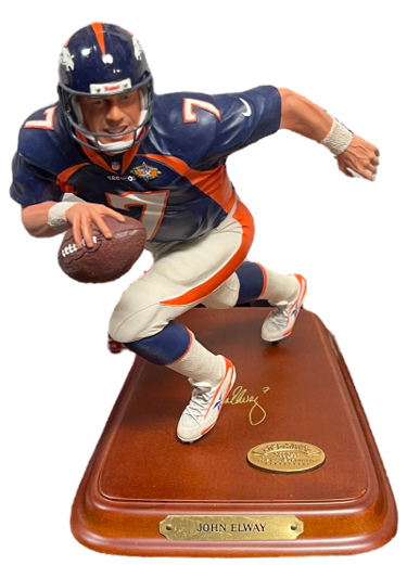 John Elway Denver Broncos All Star Football Figurine/Statue 8.5 - Danbury Mint COO  PRISTINE/RARE