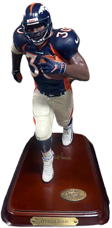 Terrell Davis Denver Broncos All Star Football Figurine/Statue 8.5 - Danbury Mint COO  PRISTINE/RARE