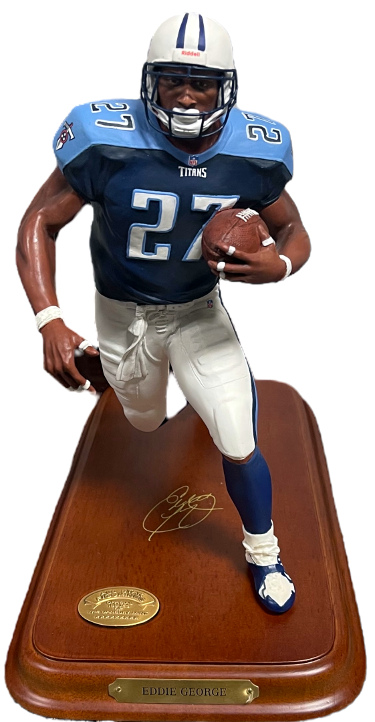 Eddie George Tennessee Titans All Star Football Figurine/Statue 8.5 - Danbury Mint COO  PRISTINE/RARE