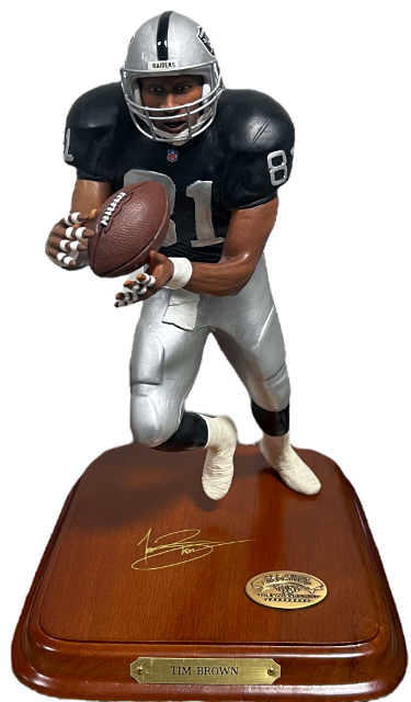 Tim Brown Oakland Raiders #81 All Star Football Figurine/Statue 8.5 - Danbury Mint COO  PRISTINE/RARE