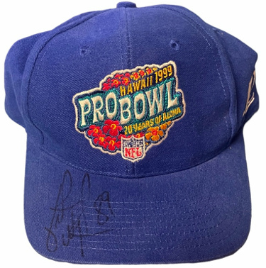 Frank Wycheck signed 1999 NFL Hawaii Pro Bowl Logo Athletic Vintage Twill Snapback Hat- COA (Titans/ NEW)