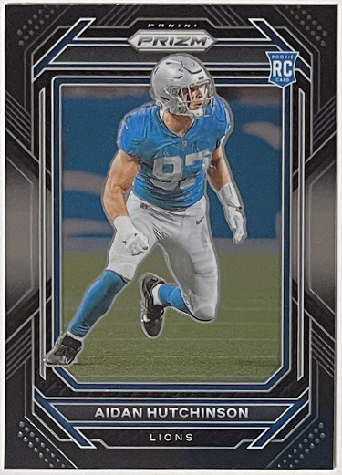 Aidan Hutchinson 2022 Panini Chronicles Black Silver Prizm Rookie Card (RC) #PB-16 (Detroit Lions)