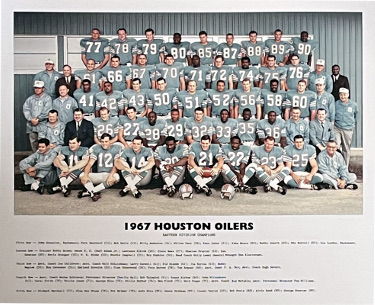 1967 Houston Oilers Team Photo AFL Eastern Division Champions Vintage 16x20 Photo
