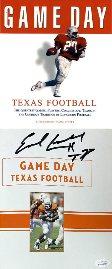 Earl Campbell signed Texas Longhorns Football Game Day Book HT 77- JSA Witnessed- Heisman/Athlon Sports