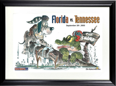2003 Tennessee Volunteers Swamp Florida Gators (9/20/03) 11x17 Poster Custom Framing  PRISTINE/NEW/RARE