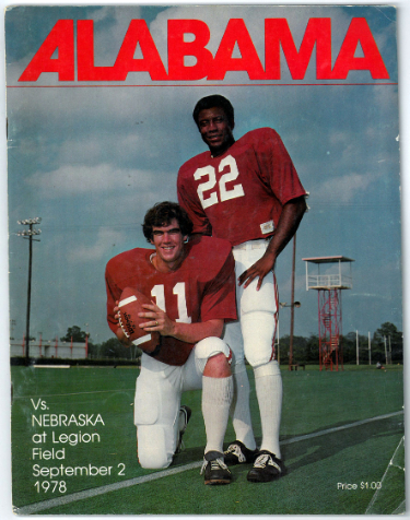 Alabama Crimson Tide vs Nebraska Cornhuskers College Football Game Program- September 2, 1978 @ Legion Field